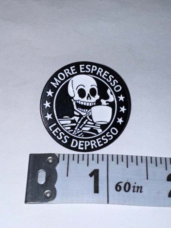Cute4less2012 Jewelry - More Espresso Less Depresso Coffee Skeleton Pin Brooch